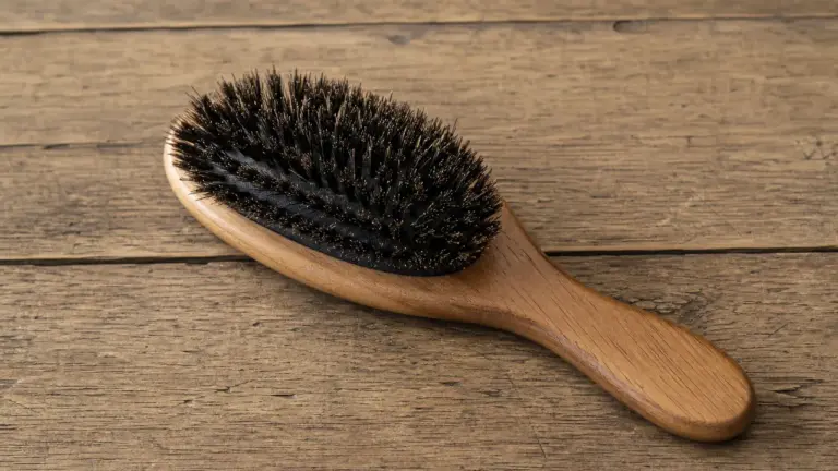Brosse qui n'abîme pas les cheveux en poils de sanglier