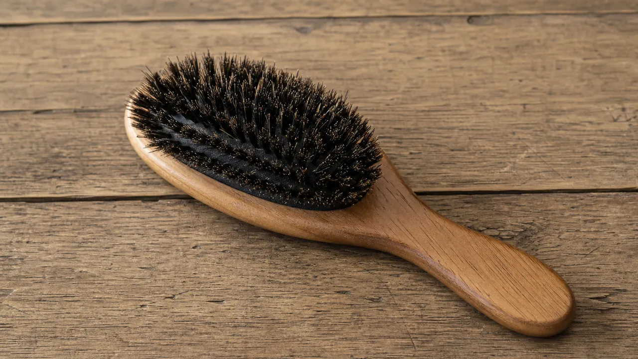Brosse qui n'abîme pas les cheveux en poils de sanglier